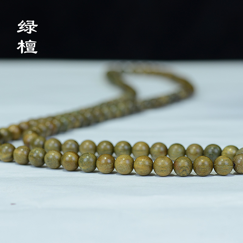 Authentic Argentine green sandalwood 108 beads Buddhist prayer beads, sandalwood cultural play bracelet wooden beads wholesale