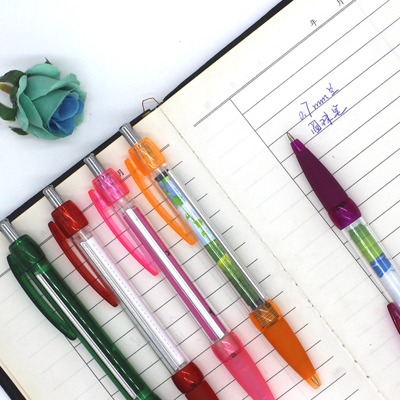 Promotional plastic ballpoint pen, pull paper advertisement, pull paper pen with color printing, drawing pen, multiple styles of flag pens with double-sided color printing