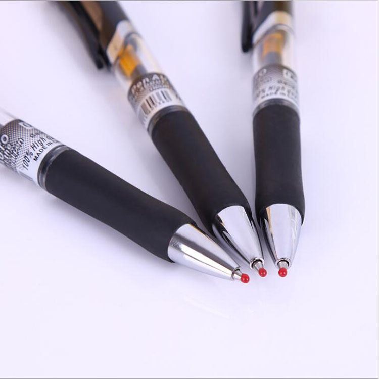 Office stationery push-button pen, large capacity carbon bullet head, 0.5mm medium ballpoint pen, water pen wholesale signature pen