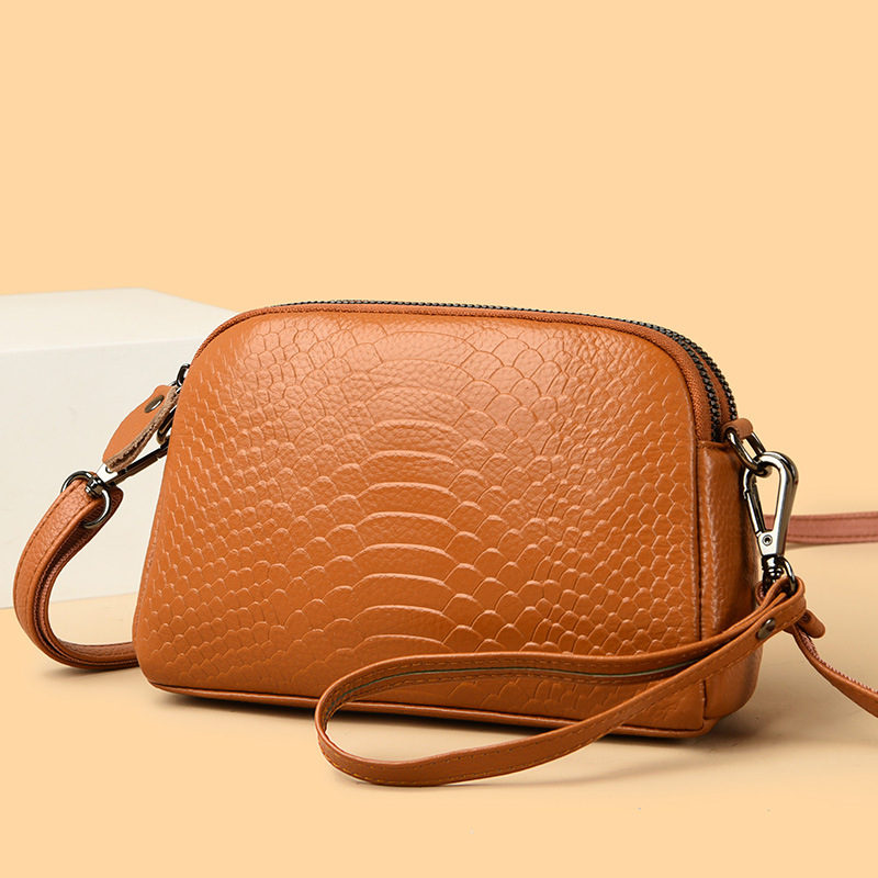 Women's crossbody small bag, new style single-shoulder mini bag, fashionable genuine leather clutch, women's handheld bag