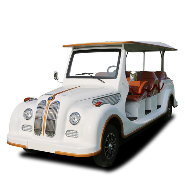 Electric sightseeing car, 8-11 seats, four wheeled vintage car, tourist attraction, hotel sales office, shuttle, viewing, and reception car