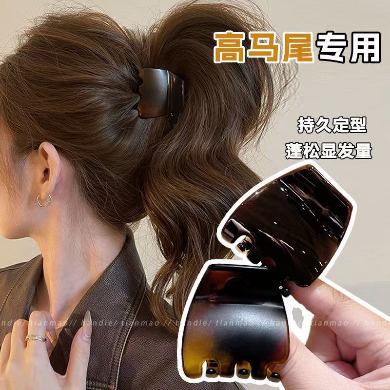高马尾固定神器头发抓夹女高级感2025新款鲨鱼夹子后脑勺发夹发饰