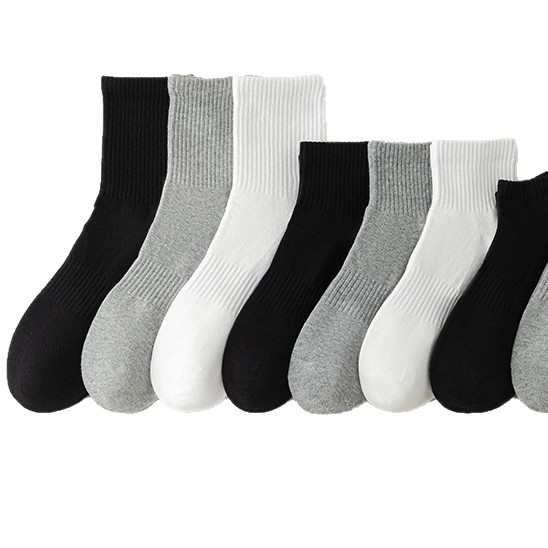 100% Pure Cotton Socks, Men's and Women's Four-Season Socks, Thickened Warmth-Preserving Antibacterial Odor-Resistant Long Socks, Zhuji Hosiery