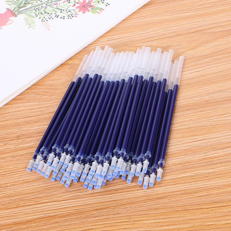 Manufacturer wholesale neutral pen refills, full needle and bullet tips 0.5mm, replacement refills in red, blue, black 0.38