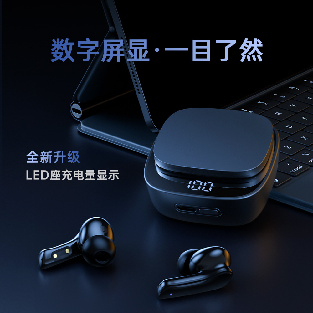 ANC+ENC降噪XY16无线双唛蓝牙耳机运动入耳式双耳电量显示5.3跨境