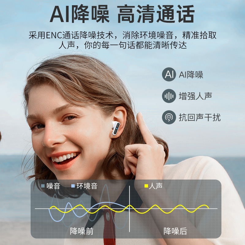 兰士顿TG11无线蓝牙耳机不入耳运动防水降噪耳机长续航高音质耳机