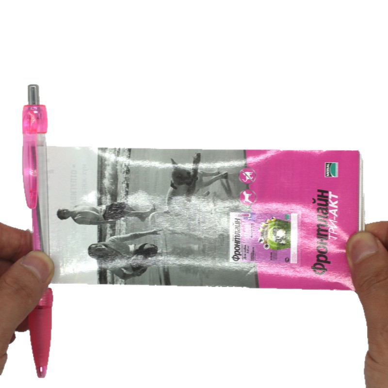 Promotional plastic ballpoint pen, pull paper advertisement, pull paper pen with color printing, drawing pen, multiple styles of flag pens with double-sided color printing