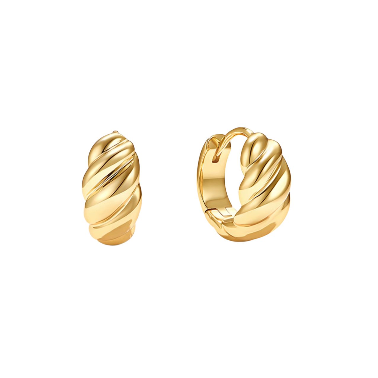 Copper alloy earring star horn hoop earrings, fashionable and simple, unique and versatile, suitable for women