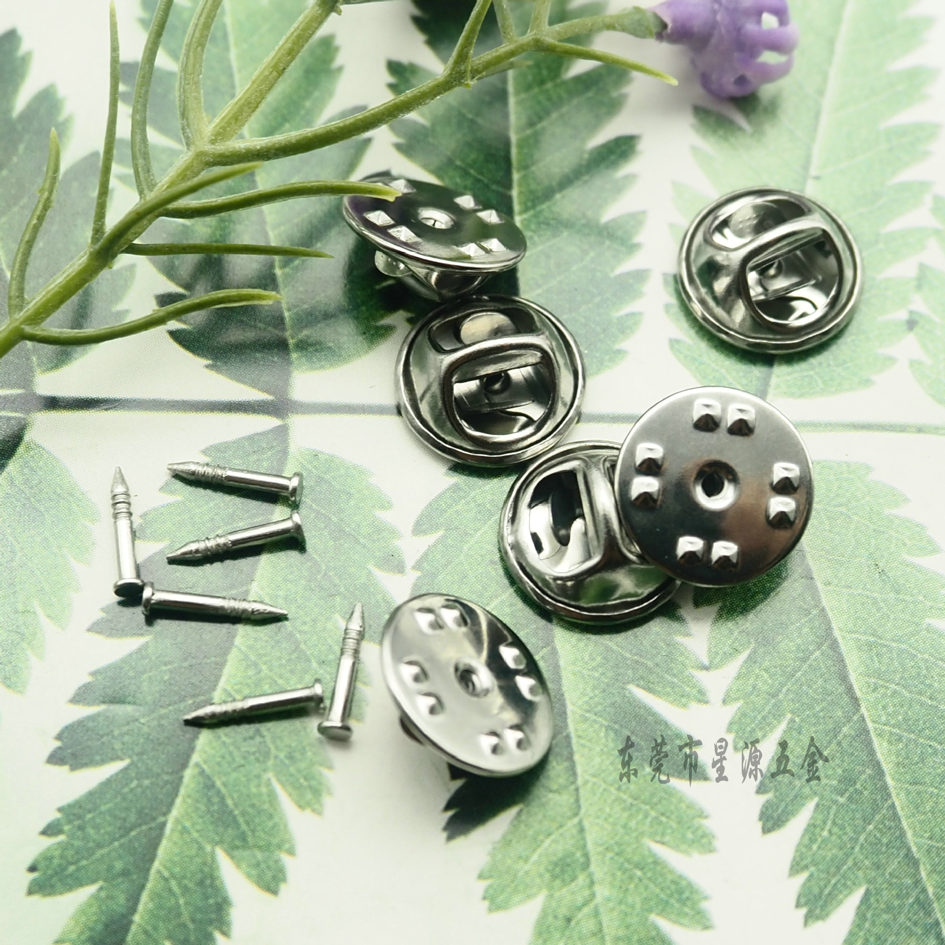 DIY stainless steel accessories materials: butterfly clasp, flat head cap, badge pin, brooch clasp / safety pin