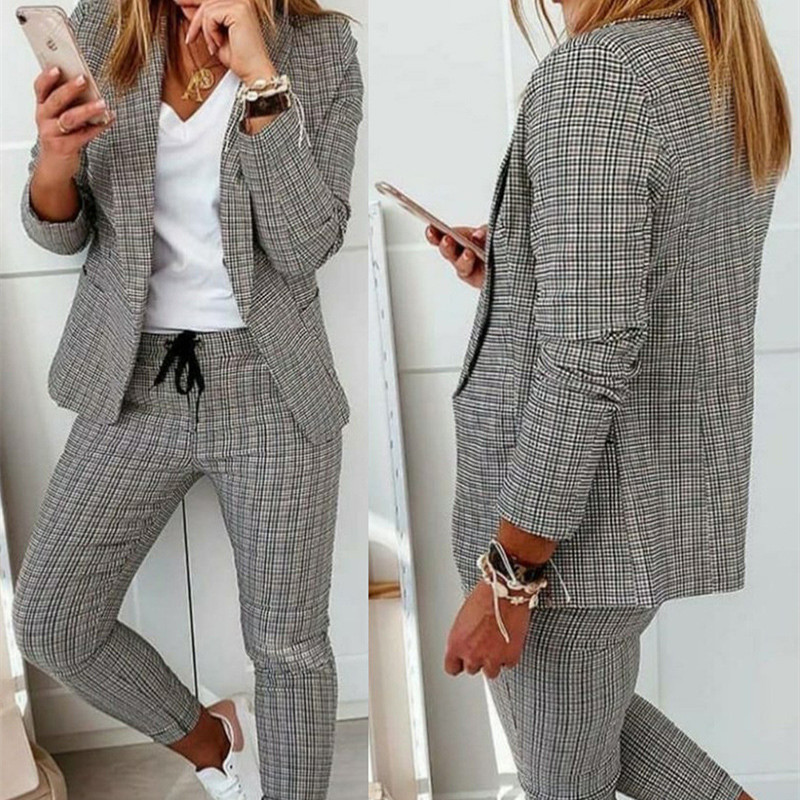 2026 New European and American winter casual fashion suit, women's suit, European and American style