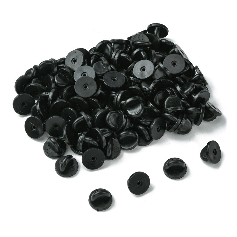 Cross-border best-selling black silicone butterfly hair clips, handmade DIY brooch jewelry materials custom accessories