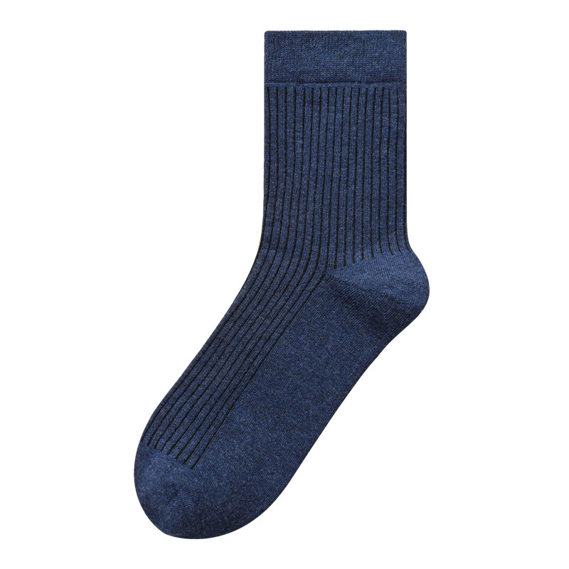 Xinjiang cotton autumn and winter 100% cotton socks for men, mid-calf, anti-odor, thickened, business long socks, wholesale