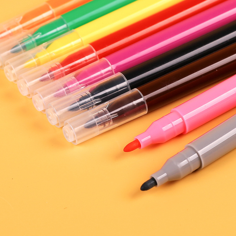 201 mini children's small colored brushes, 12 colors, eco-friendly, washable, for children's doodling, watercolor pens, hand-painting