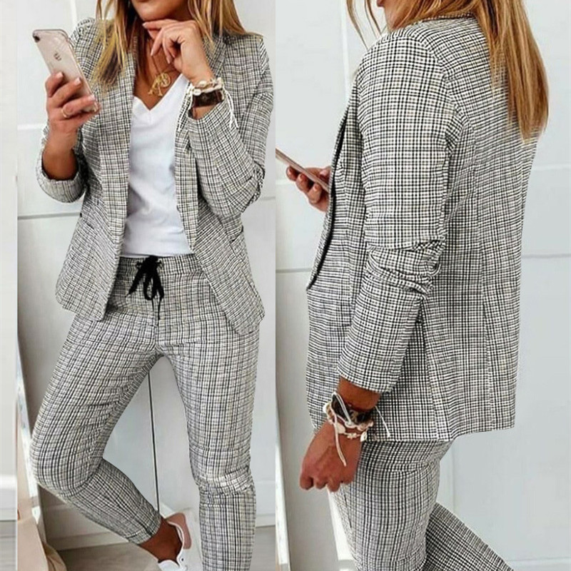 2026 New European and American winter casual fashion suit, women's suit, European and American style